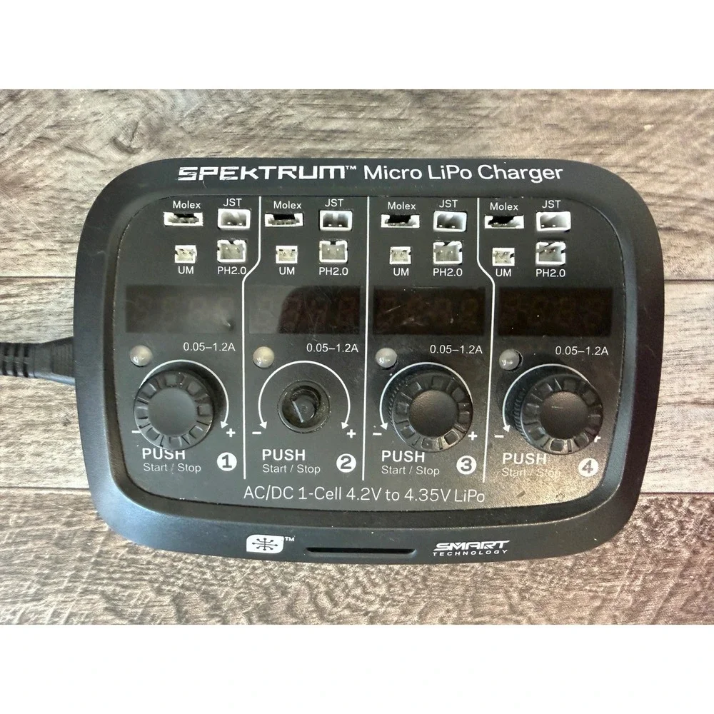 Spektrum Micro LiPo Charger Black RC Battery Charging Station - Works